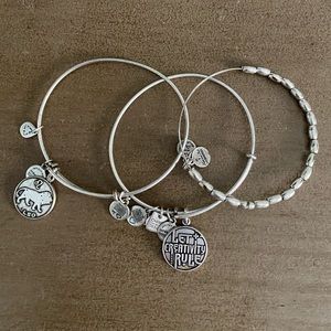 Set of three Alex and Ani bracelets